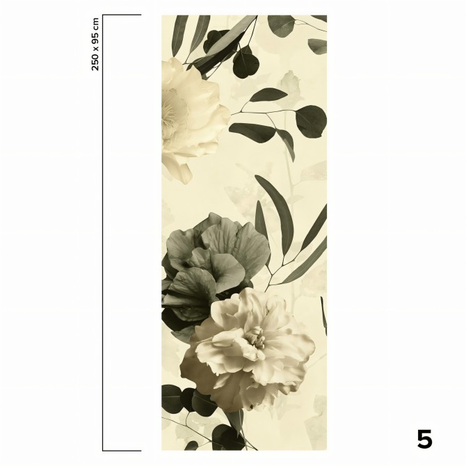 Deva - Papel pintado pared ecológico autoadhesivo para superficies lisas - Pieza 5 - Lokoloko.