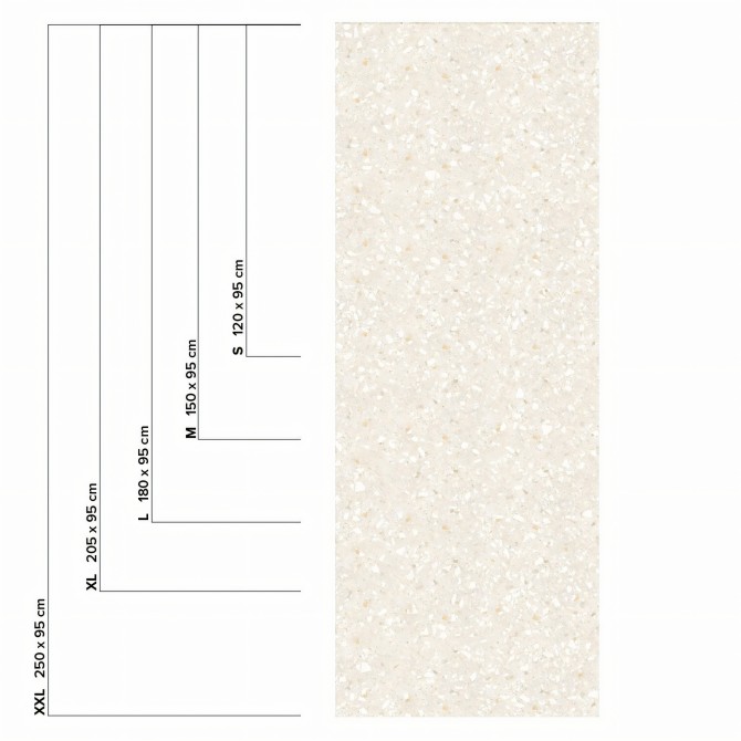 Mauro Terrazzo - sizes - washable self-adhesive opaque vynil for furniture, floor and walls kitchen bathroom lokoloko