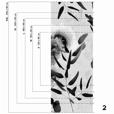 Daila blanco y negro - pieza - Mural - Mural completo de vinilo autoadhesivo