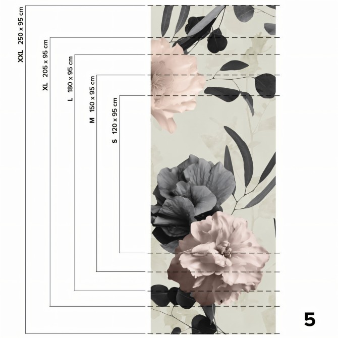 Daila -  piece - washable self-adhesive vinyl mural for kitchens bathrooms furniture walls lokoloko
