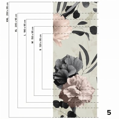 Daila -  piece - washable self-adhesive vinyl mural for kitchens bathrooms furniture walls lokoloko