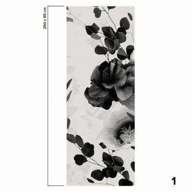 Daila Black and White - Eco-friendly self-adhesive wallpaper mural - Piece 1 - Lokoloko