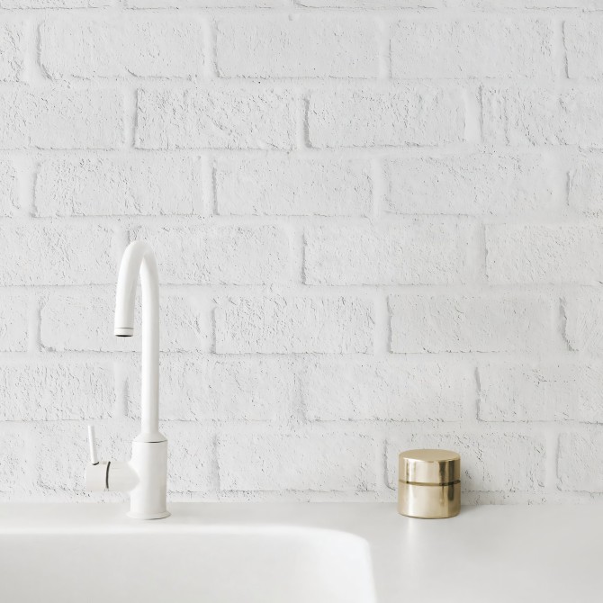 White Brick. Washable self-adhesive eco inks. Vinyl for tiles walls, shower and bath for bathroom, colors. Lokokoko