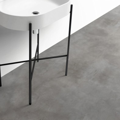 Dark Grey Concrete. Washable self-adhesive eco inks. Vinyl for floor tiles in bathroom, industrial. Lokokoko