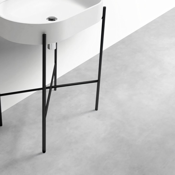 Natural Grey Concrete. Washable self-adhesive eco inks. Vinyl for floor tiles in bathroom, industrial. Lokokoko
