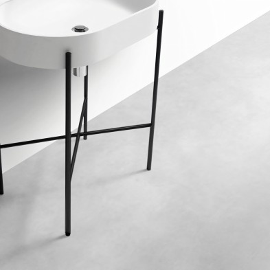Minimal Grey Concrete. Washable self-adhesive eco inks. Vinyl for floor tiles in bathroom, industrial. Lokokoko