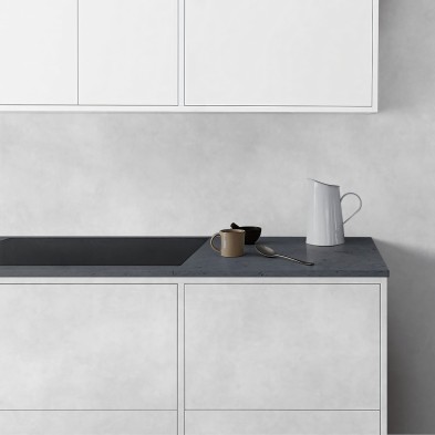 Hormigón Gris Minimal.  Vinilo autoadhesivo lavable opaco para forrar puertas y muebles de cocina. Lokoloko