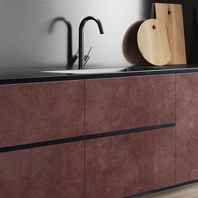Tinto Concrete.  Washable self-adhesive eco inks. Vinyl for furniture kitchen doors tables. Lokokoko