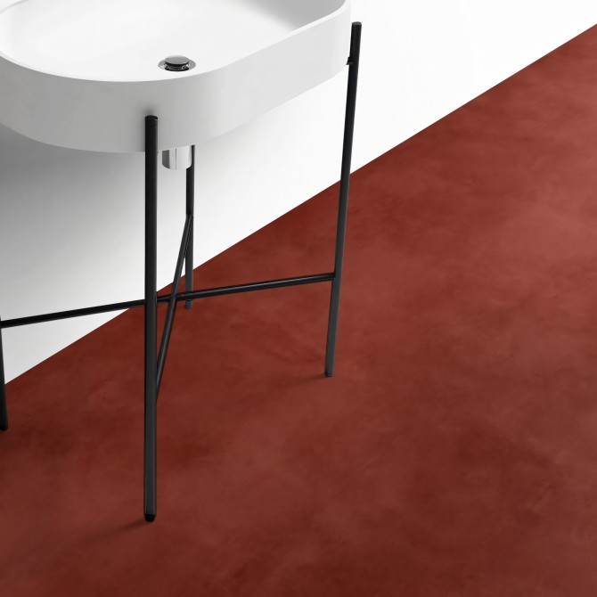 Dark red concrete. Washable self-adhesive eco inks. Vinyl for floor tiles in bathroom, industrial. Lokokoko