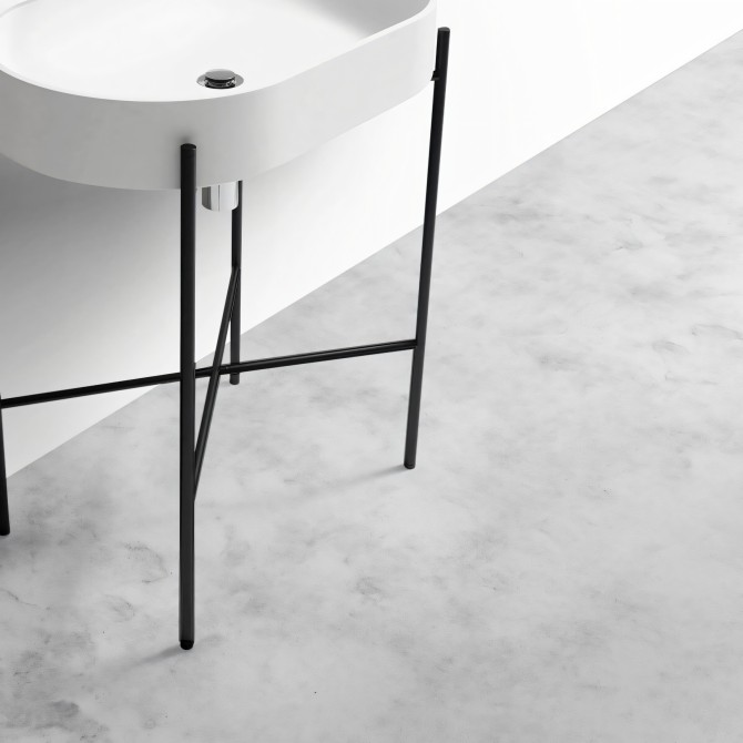 Cemento Gris Claro - vinilo lavable autoadhesivo opaco para suelos de baños lokoloko