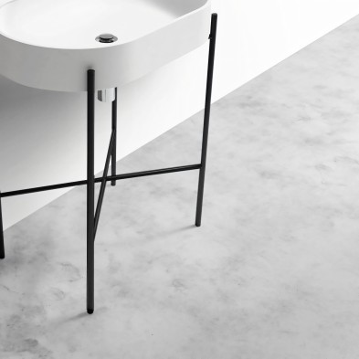 Cemento Gris Claro - vinilo lavable autoadhesivo opaco para suelos de baños lokoloko