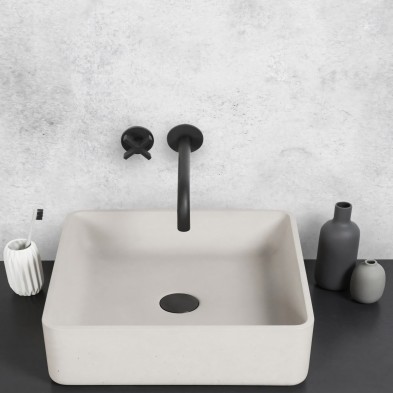 Cemento Gris Claro - vinilo lavable autoadhesivo opaco para paredes azulejos de baños lokoloko