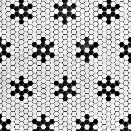 Black Stars Mosaic 2. Washable vinyl, eco-friendly inks, water resistant, antibacterial for kitchen furniture.