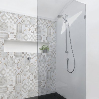Patrón Vintage 5. Vinilo lavable, tintas ecologicas, resistente al agua, antibacterias para paredes de duchas baños. Lokoloko