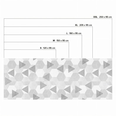 Hexágonos nórdicos gris claro. Vinilo lavable texturizado, tintas ecologicas, resistente al agua, para forrar muebles y paredes.
