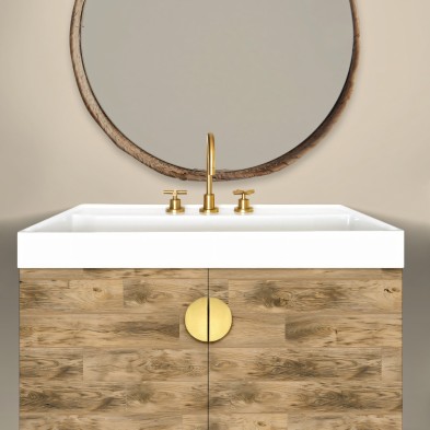 Vinilo madera 17 con textura para forrar muebles de baño, resistente al agua, tableada rustica. Lokoloko