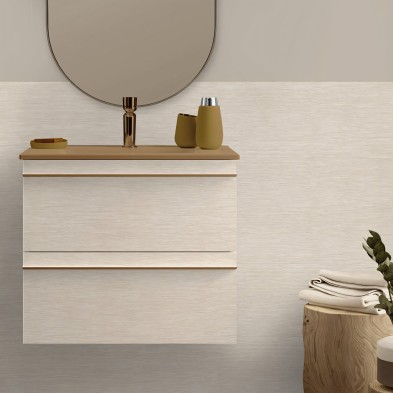 Maple wood vinyl for wrapping furniture bathroom. Beige, water resistant, fireproof, opaque. Texture