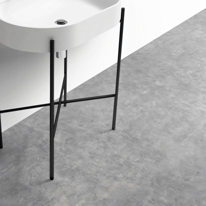 Vinilo cemento hermit para suelos con antideslizante para baños. Resistente al agua, antibacterias. Lokoloko