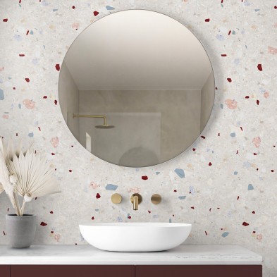Terrazo Bella - Vinilo lavable autoadhesivo para muebles, suelos y paredes