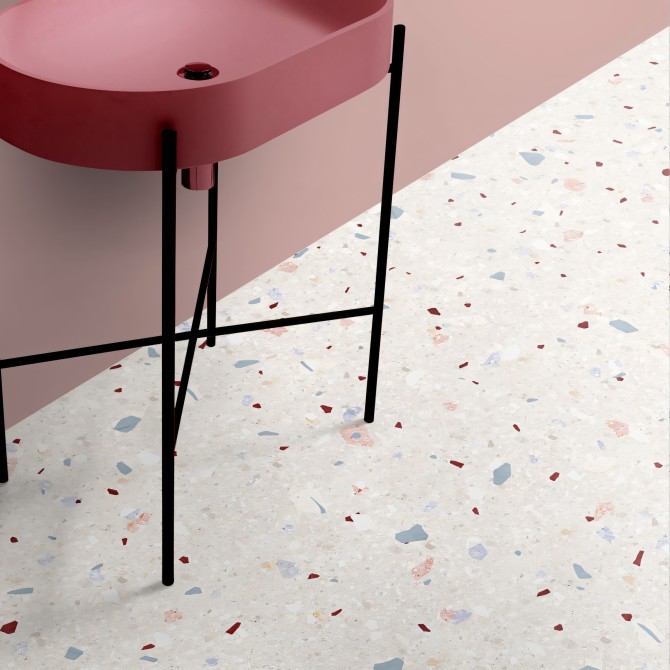 Terrazo Bella - Vinilo lavable autoadhesivo para muebles, suelos y paredes