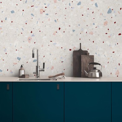Terrazo Bella - Vinilo lavable autoadhesivo para muebles, suelos y paredes