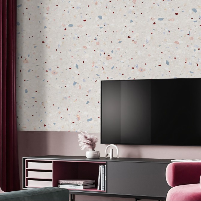 Terrazo Bella - Vinilo lavable autoadhesivo para muebles, suelos y paredes