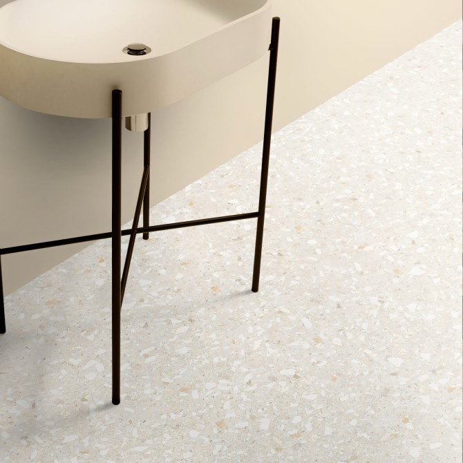Mauro Terrazzo - washable self-adhesive vynil for furniture, floor and walls