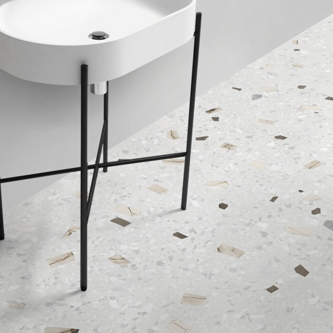 Fenice Terrazzo - washable self-adhesive vynil for furniture, floor and walls