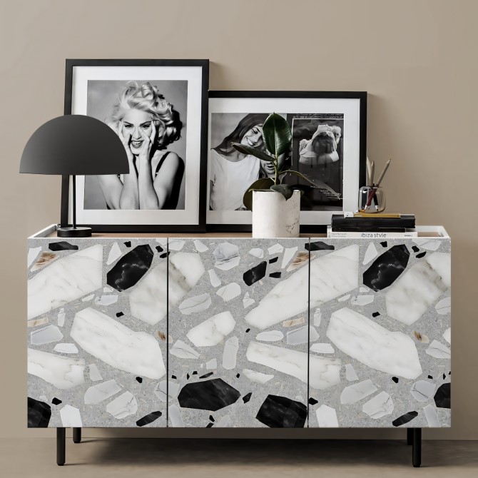 Celestia Terrazzo - washable self-adhesive vynil for furniture, floor and walls