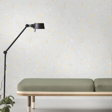 Terrazo Amarillo Claro. Vinilo lavable autoadhesivo para paredes gotele salon. Lokoloko