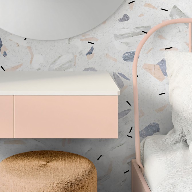 Modern Terrazzo - washable self-adhesive vynil for furniture and walls Lokoloko