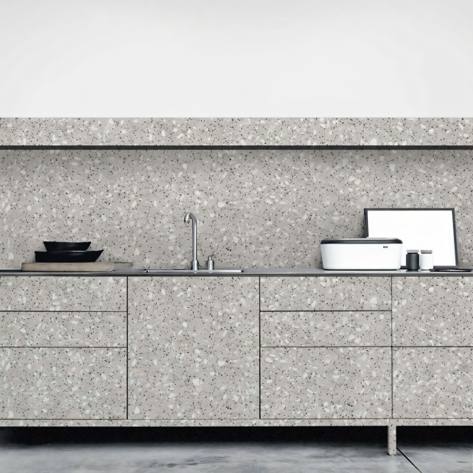 Pesaro Terrazzo - washable self-adhesive vynil for furniture, floor and walls