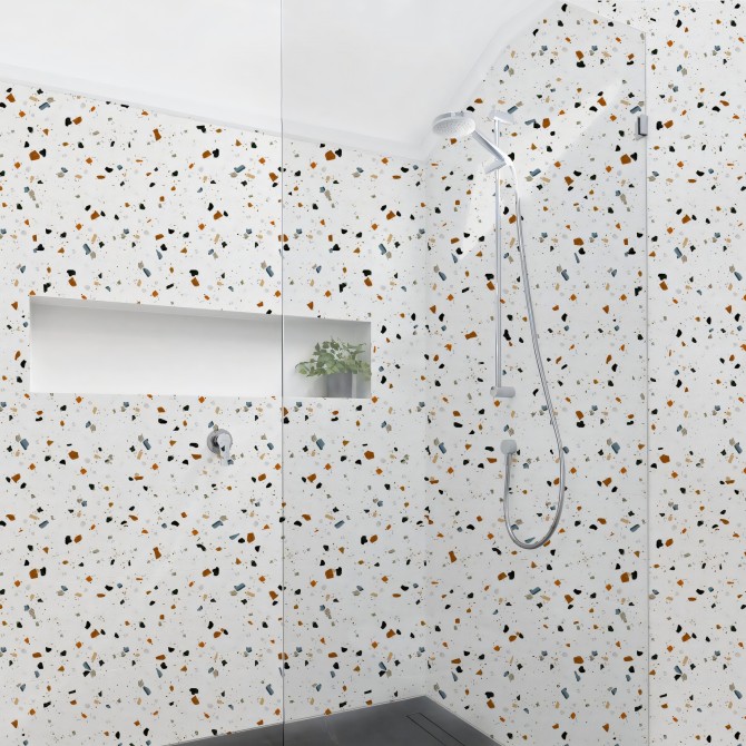 Ducal Terrazzo - washable self-adhesive vynil for furniture, floor and walls