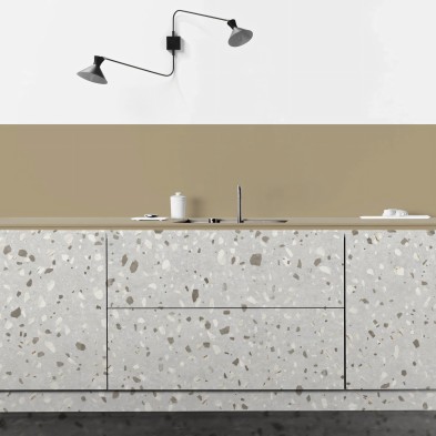 Calacatta Marble Terrazzo - washable self-adhesive vynil for furniture, floor and walls