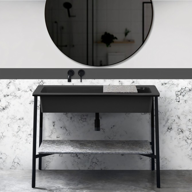 Mármol Blanco 2. Vinilo lavable autoadhesivo opaco ignifugo antibacterias para zócalos y paredes de baños y duchas. Lokoloko
