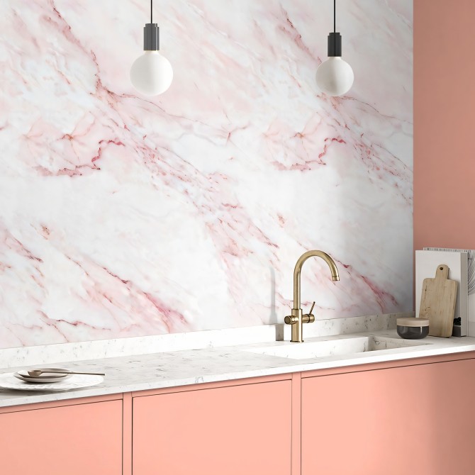 Vinyl of pink marble texture for furniture decor