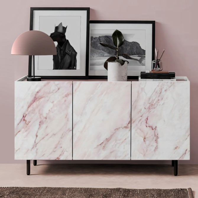 Vinyl of pink marble texture for furniture decor