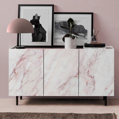 Vinyl of pink marble texture for furniture decor