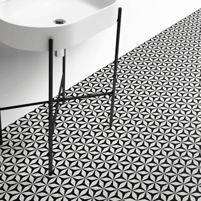 Abstract Hexagons  - Self-adhesive vinyl for floor wall furniture Lokoloko
