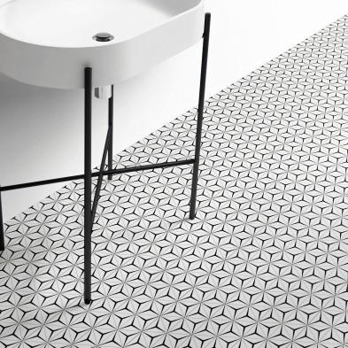 Abstract Hexagons 2 washable self-adhesive vinyl for furniture walls floors modern lokoloko