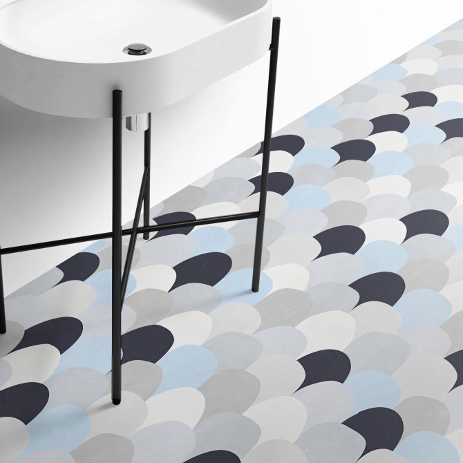 Escamas azuladas - Vinilos para muebles, suelos y paredes