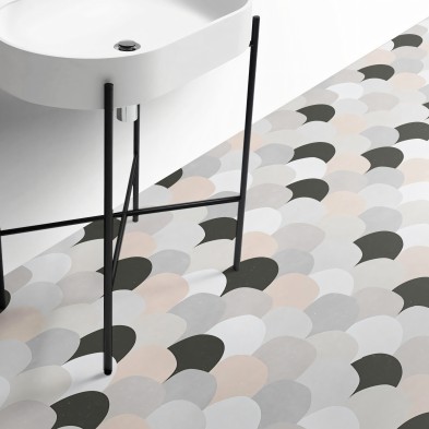 Escamas Terrosas - Vinilo autoadhesivo lavable opaco para suelo de cuartos de baño, cocinas, salón - Lokoloko
