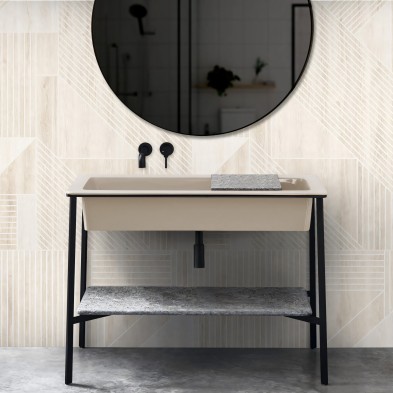 Vinilo Madera Geométrica Blanca para Forrar Muebles y Paredes Cocinas