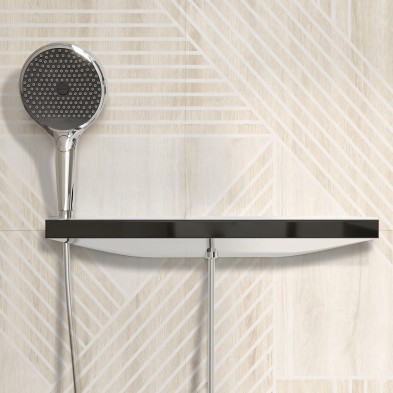 Vinilo Madera Geométrica Blanca para Forrar Muebles y Paredes Cocinas
