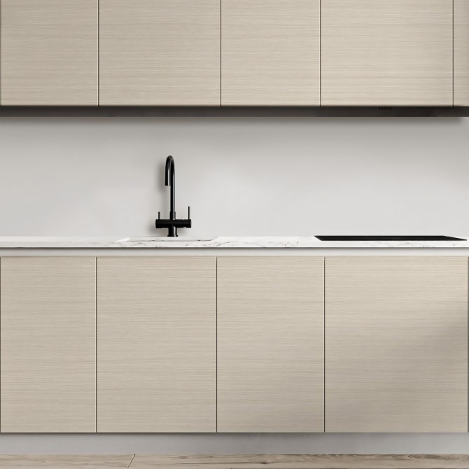 Vinilo Madera japandi beige para Forrar Muebles y Paredes Cocinas