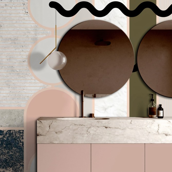 Memphis Boreal - Vinilo autoadhesivo lavable para muebles y paredes. Lokoloko
