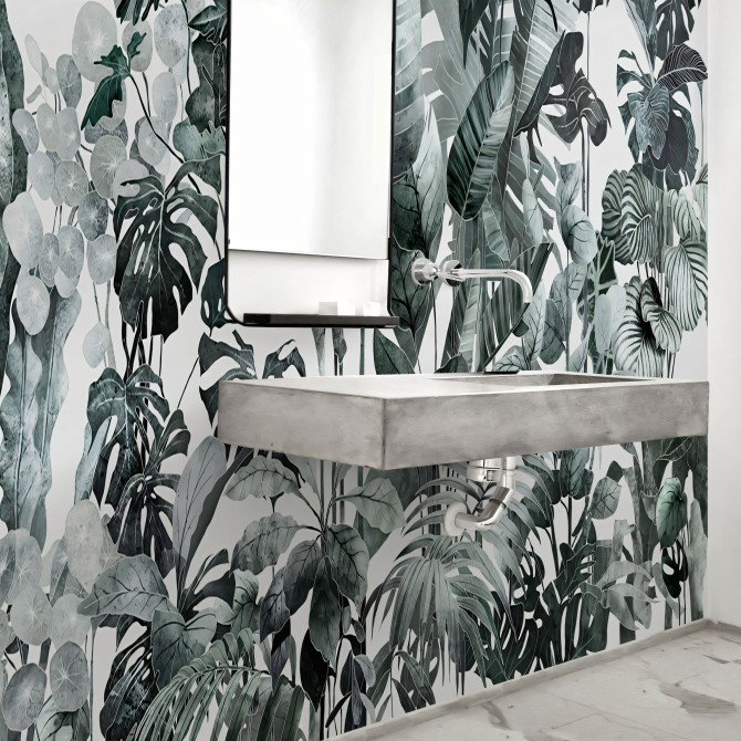 Tropicalia - Mural de vinilo autoadhesivo lavable para paredes y muebles