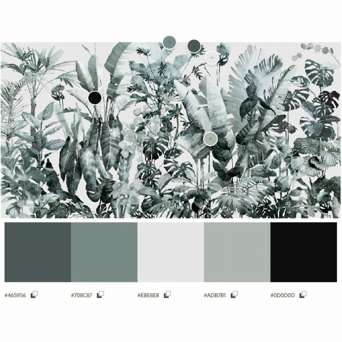 Tropicalia - Mural de vinilo autoadhesivo lavable para paredes y muebles