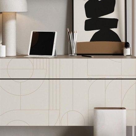 Line 2 - Mural de vinilo lavable autoadhesivo para paredes y muebles