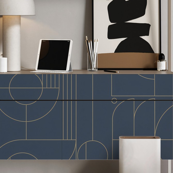 Line 3 - Vynil Mural - washable Self-adhesive vinyl for walls and furniture